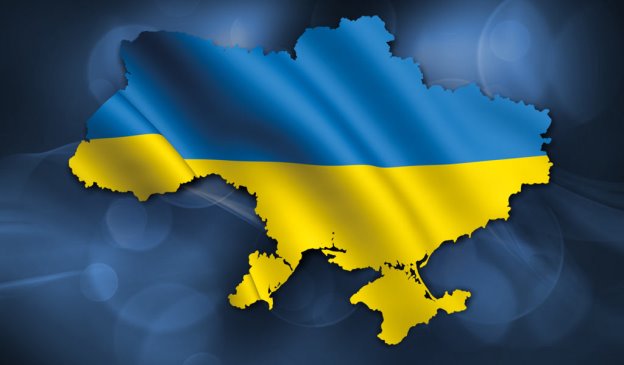 Силует карти України Векторні ілюстрації